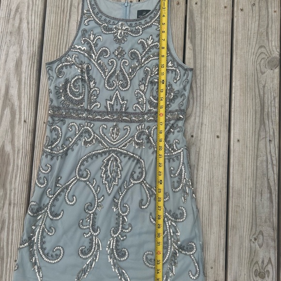 Adrianna Papell Embellished Sequined Sleeveless Sheath Dress Size 14 Beaded - Picture 11 of 16